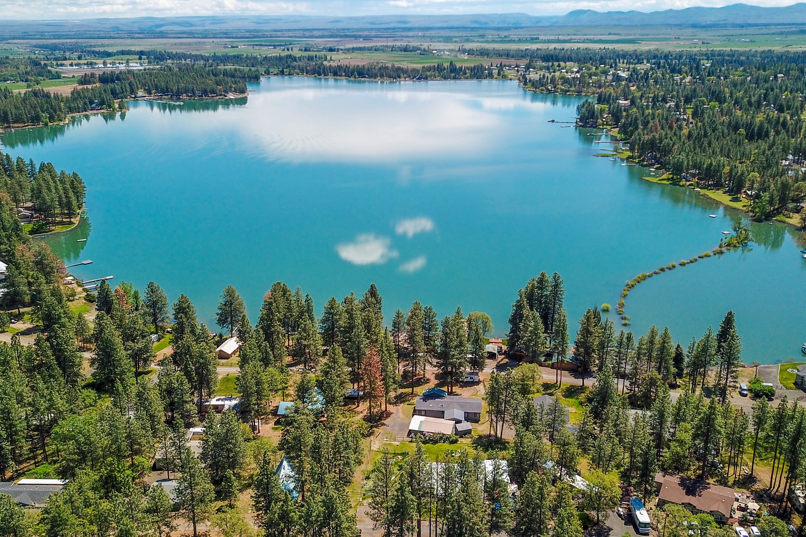 Portfolio image of drone over lake